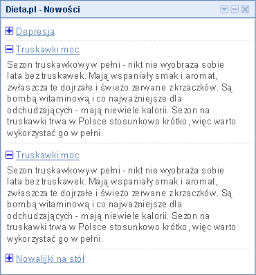 gagdet dla igoogle 'dieta.pl - Nowości'